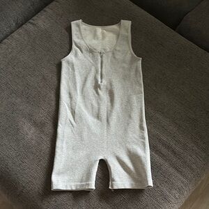 Gray Sleeveless Romper